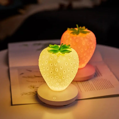 Adorable Strawberry USB Touch Night Light for Bedroom