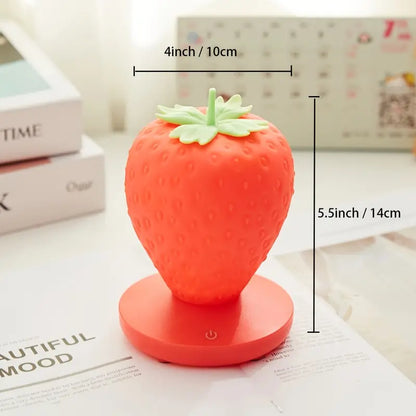 Adorable Strawberry USB Touch Night Light for Bedroom
